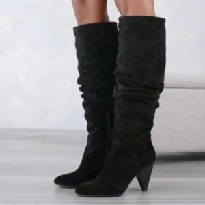 INC International Concepts Gerii Women leather Ruched Dress Boots Black 7